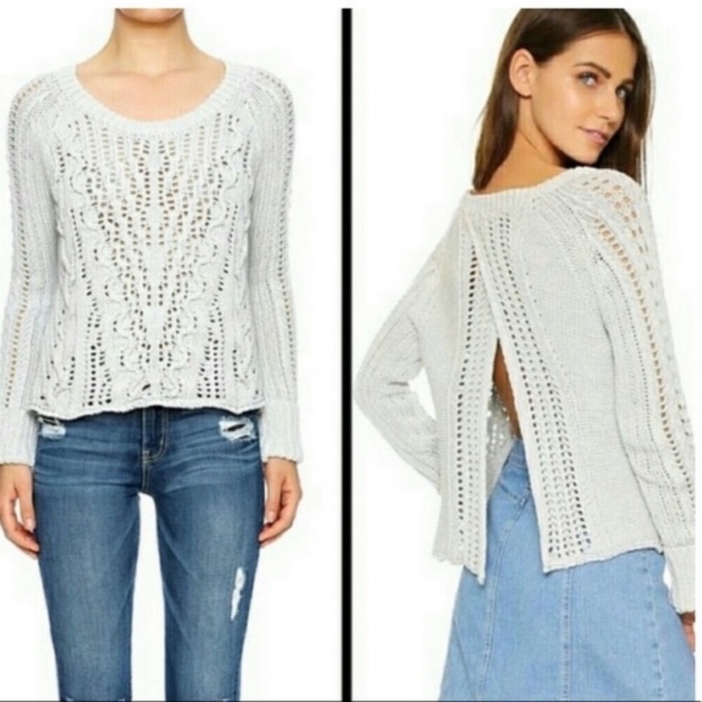Free People - Open Back Cable Knit Sweater, size S - NWT - (#0600)